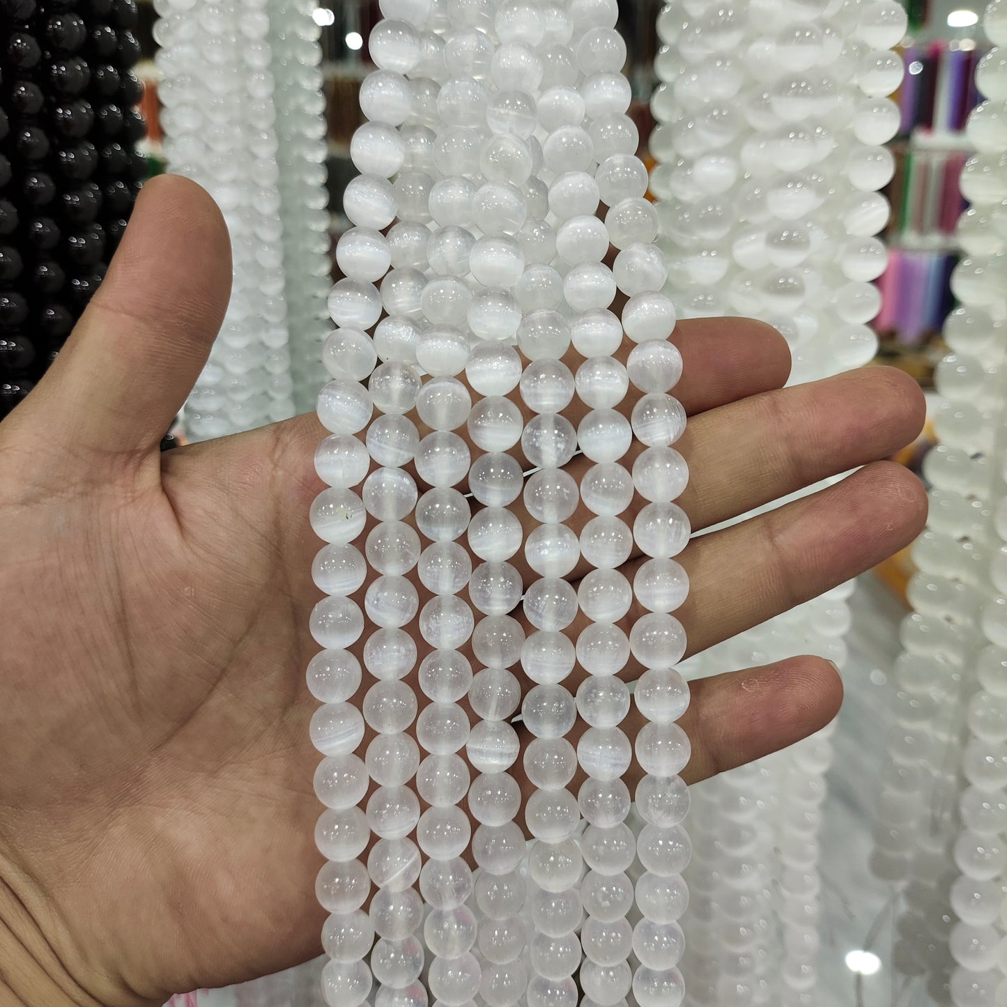 $1-10 crystal beads for diy bracelets with free string and needle charms spacer free shipping over $100